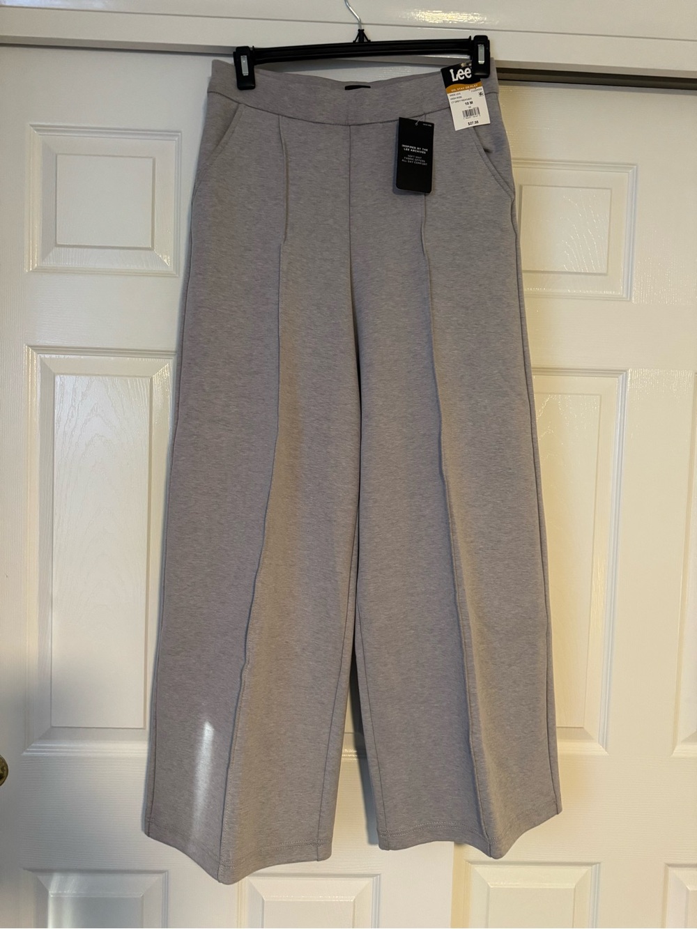 Lee Wide Leg Women's Pants in Light Gray